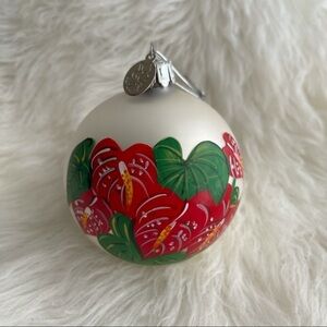Glass Ornament Anthurium Hawaiian Christmas Tree